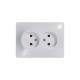 Розетка 2-м СП Glossa 16А IP20 без заземл. бел. SE GSL000120
