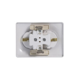 Розетка 2-м СП Glossa 16А IP20 с заземл. в сборе бел. SE GSL000124