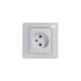 Розетка 1-м СП Glossa 16А IP20 без заземл. механизм бел. SE GSL000141
