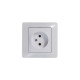 Розетка 1-м СП Glossa 16А IP20 без заземл. механизм бел. SE GSL000141