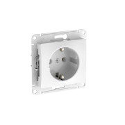 Розетка Glossa 16А с заземл. быстрозажим. клем. механизм бел. SE GSL000143S
