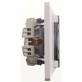 Розетка 1-м СП Glossa 16А IP44 с заземл. защ. шторки с крышкой в сборе бел. SE GSL000148