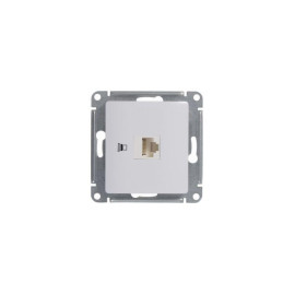 Розетка компьютерная 1-м СП Glossa RJ45 кат.5E механизм бел. SE GSL000181K