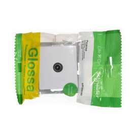 Розетка телевизионная проходная TV 1-м СП Glossa 4дБ механизм бел. SE GSL000192