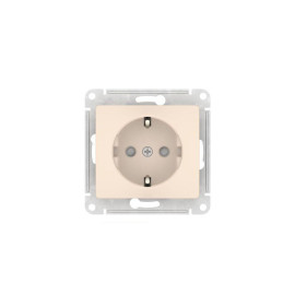 Розетка Glossa 16А с заземл. защ. шторки быстрозажим. клем. механизм беж. SE GSL000245S