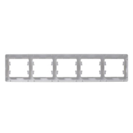 Рамка 5-м Glossa горизонт. алюм. SE GSL000305