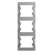 Рамка 3-м Glossa вертикал. алюм. SE GSL000307