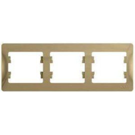 Рамка 3-м Glossa горизонт. титан SE GSL000403