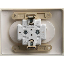 Розетка 2-м СП Glossa 16А IP20 250В без заземл. в сборе перламутр. SE GSL000620