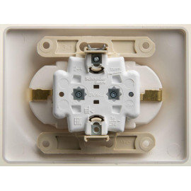 Розетка 2-м СП Glossa 16А IP20 с заземл. в сборе перламутр. SE GSL000624