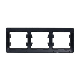 Рамка 3-м Glossa горизонт. антрацит SE GSL000703