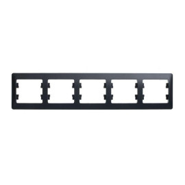 Рамка 5-м Glossa горизонт. антрацит SE GSL000705