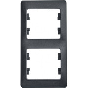 Рамка 2-м Glossa вертикал. антрацит SE GSL000706