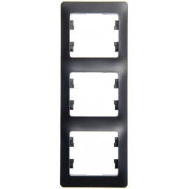 Рамка 3-м Glossa вертикал. антрацит SE GSL000707