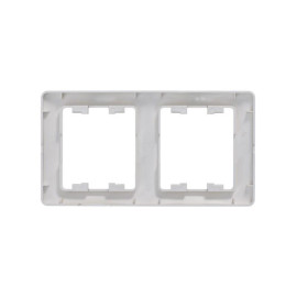 Рамка 2-м Glossa вертикал. платина SE GSL001206