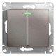 Выключатель 2-кл. СП Glossa 10А IP20 (сх. 5а) 10AX с подсветкой механизм платина SE GSL001253