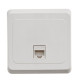 Розетка компьютерная 1-м СП Этюд RJ45 кат.5E бел. SE KOMC-001B