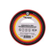 Изолента ПВХ профессиональная 0.18х19мм 20м красн. Kranz KR-09-2804