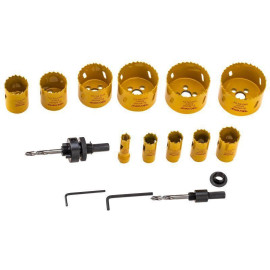 Набор коронок Bimetal (14 20 22 25 30 35 40 51 60 64 67) 16 предметов метал. кейс Kranz KR-92-0203-1