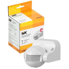 Детектор движения ДД 009 1100Вт угол. обз. 180град. IP44 бел. IEK LDD10-009-1100-001