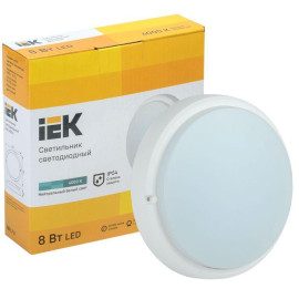 Светильник светодиодный ДПО 4001 8Вт 4000К IP54 круг бел. IEK LDPO0-4001-8-4000-K01