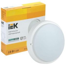 Светильник светодиодный ДПО 4004 18Вт 4000К IP54 круг бел. IEK LDPO0-4004-18-4000-K01