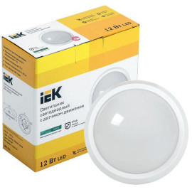 Светильник светодиодный ДПО 5032Д 12Вт 4000К IP65 круг бел. с ДД IEK LDPO1-5032D-12-4000-K01