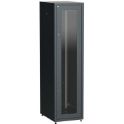 Шкаф сетевой LINEA E 42U 600х800мм стекл. передняя дверь задняя металлическая черн. ITK LE05-42U68-GM