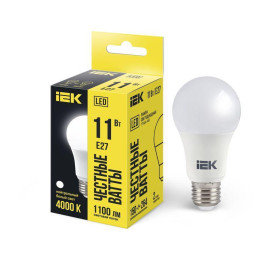 Лампа светодиодная 11Вт A60 грушевидная 4000К нейтр. бел. E27 1100лм 230-240В IEK LLE-A60-11-230-40-E27