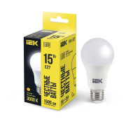 Лампа светодиодная A60 15Вт грушевидная 230В 3000К E27 IEK LLE-A60-15-230-30-E27