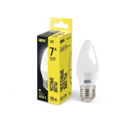 Лампа светодиодная C35 7Вт свеча 3000К E27 230В IEK LLE-C35-7-230-30-E27