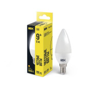 Лампа светодиодная C35 9Вт свеча 3000К E14 230В IEK LLE-C35-9-230-30-E14