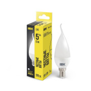Лампа светодиодная 5Вт CB35 свеча на ветру 4000К нейтр. бел. E14 450лм 230-240В IEK LLE-CB35-5-230-40-E14