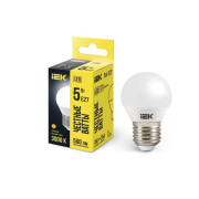 Лампа светодиодная G45 5Вт шар 3000К тепл. бел. E27 450лм 230-240В IEK LLE-G45-5-230-30-E27