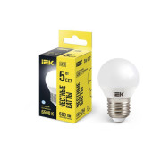Лампа светодиодная G45 5Вт шар 6500К E27 230В IEK LLE-G45-5-230-65-E27