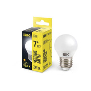 Лампа светодиодная G45 7Вт шар 3000К тепл. бел. E27 630лм 230-240В IEK LLE-G45-7-230-30-E27