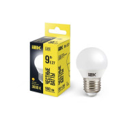 Лампа светодиодная G45 9Вт шар 3000К E27 230В IEK LLE-G45-9-230-30-E27