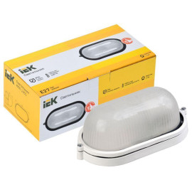 Светильник НПП 1401 60Вт E27 IP54 бел. овал IEK LNPP0-1401-1-060-K01