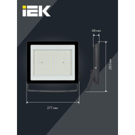 Прожектор светодиодный СДО 06-150 6500К IP65 черн. IEK LPDO601-150-65-K02