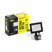 Прожектор светодиодный СДО 06-20Д 6500К IP54 с ДД черн. IEK LPDO602-20-65-K02