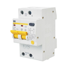 Выключатель автоматический дифференциального тока 2п C 10А 30мА тип AC 4.5кА АД-12 KARAT IEK MAD10-2-010-C-030