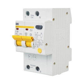 Выключатель автоматический дифференциального тока 2п C 50А 100мА тип AC 4.5кА АД-12 KARAT IEK MAD10-2-050-C-100