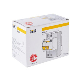 Выключатель автоматический дифференциального тока 2п C 63А 30мА тип AC 4.5кА АД-12 KARAT IEK MAD10-2-063-C-030