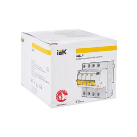 Выключатель автоматический дифференциального тока 4п C 16А 30мА тип AC 4.5кА АД-14 KARAT IEK MAD10-4-016-C-030