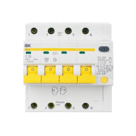 Выключатель автоматический дифференциального тока 4п C 25А 100мА тип AC 4.5кА АД-14 KARAT IEK MAD10-4-025-C-100