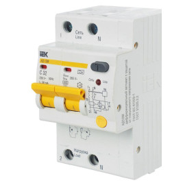 Выключатель автоматический дифференциального тока 2п C 32А 30мА тип A 4.5кА АД-12М KARAT IEK MAD12-2-032-C-030