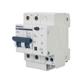 Выключатель автоматический дифференциального тока 2п 25А 30мА АД12 GENERICA MAD15-2-025-C-030