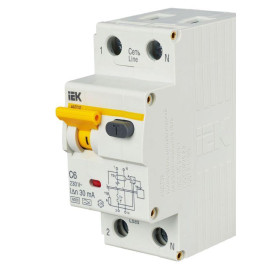 Выключатель автоматический дифференциального тока 2п (1P+N) C 6А 30мА тип A 6кА АВДТ-32 KARAT IEK MAD22-5-006-C-30