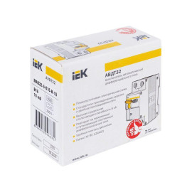 Выключатель автоматический дифференциального тока 2п (1P+N) B 16А 10мА тип A 6кА АВДТ-32 KARAT IEK MAD22-5-016-B-10