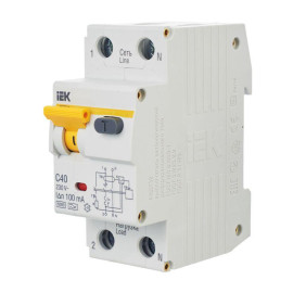Выключатель автоматический дифференциального тока 2п (1P+N) C 40А 100мА тип A 6кА АВДТ-32 KARAT IEK MAD22-5-040-C-100